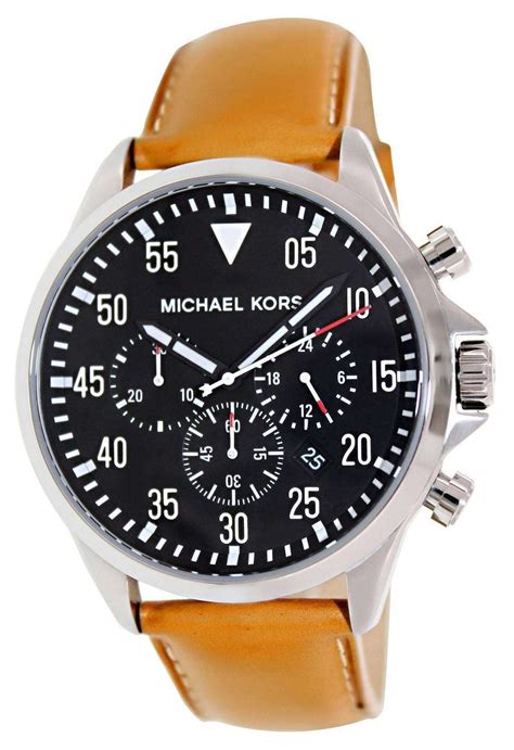 michael kors mens sport black chronograph watch|Michael Kors black dial watch.